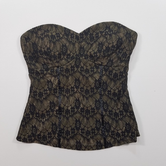 bebe Tops - 2B Bebe Lace Strapless Top Size S
